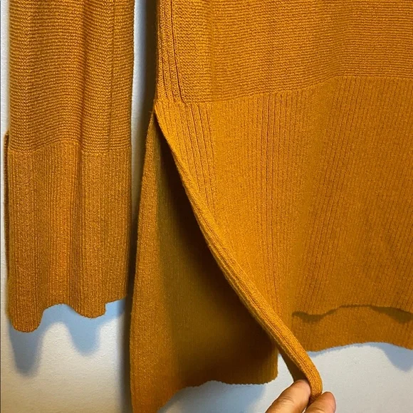 Free People Criss Cross Tunic Sweater Women’s Medium Ginger Root Linen Blend Top - Picture 7 of 15